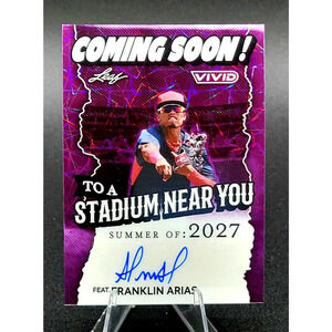 2025 Franklin Arias 3/7 Coming Soon Auto Boston Red Sox Top Prospect